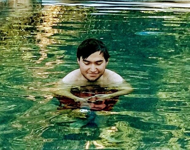 Teen in a swimming pool